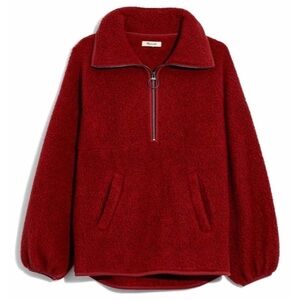 NEW MADEWELL POLARTEC Heather Red Fleece Jacket